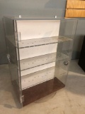 Acrylic display case, swivels, no key