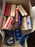 Vintage playing cards, some from airlines