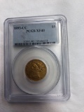 1893 CC PCGS XF40 5 dollar coin gold