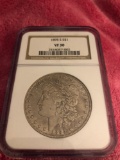 1895 liberty silver dollar coin, professionally graded