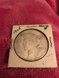 1925 Peace one dollar coin silver