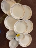 Corelle plates, 7 dinner plates, 3 dessert plates