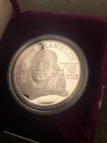 Ben Franklin firefighters silver medal coin