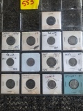 13 nickel coins
