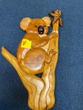 Signed by maker wood carved koala