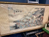 Large Asian framed artwork