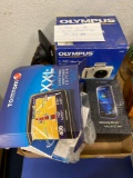 Olympus c-740 digital camera in box, Tom Tom GPS