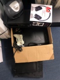 Xbox 360, DVD player, clock, headphones, etc