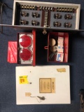 Life alert box, first aid kit, reflectors, electrical box