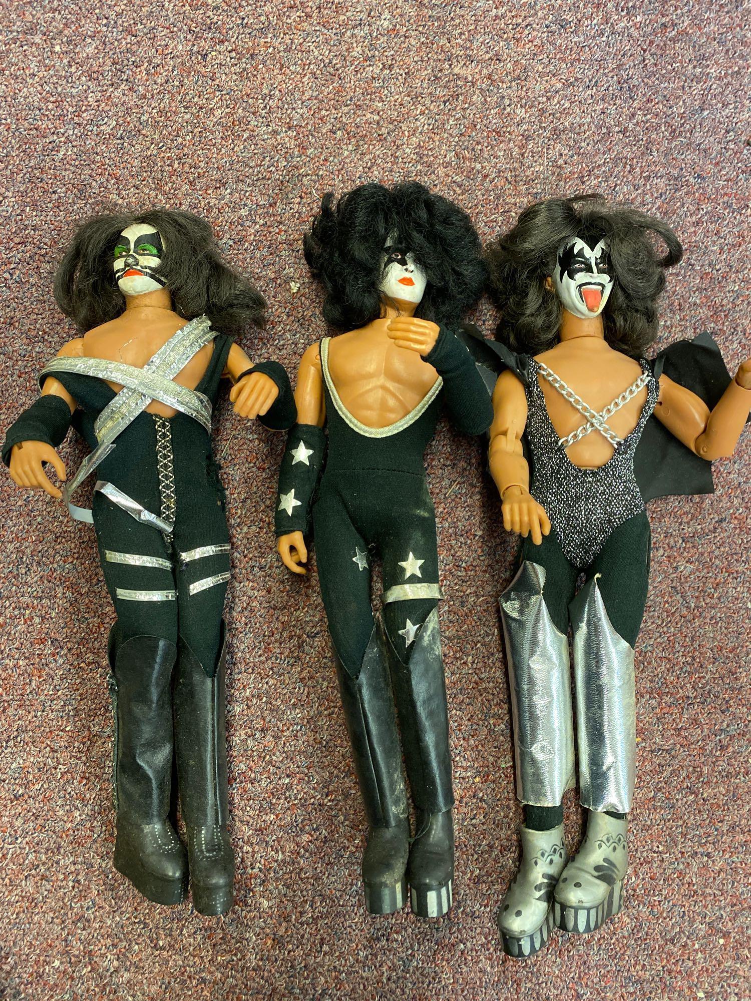 1977年 MEGO メゴ KISS フィギュア 3体セット 3 vintage kiss dolls , Mego Corp. 1977 made in | Proxibid