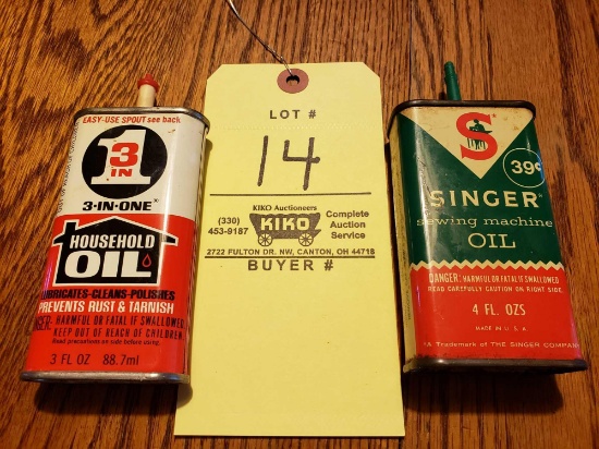 Singer and Household Oil Cans