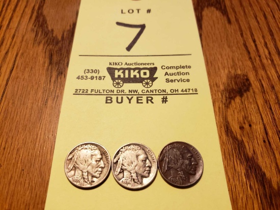 1935, 1936, 1937 Buffalo Nickels