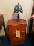 End Stand w/ Leaded Glass Lamp