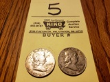 1953 & 1962 Franklin Half Dollars
