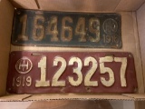 1918 & 1919 Ohio License Plates