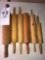 Assorted ant. wood rolling pins.