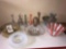 Glass Bowls - vases - cruets - etc