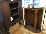 Curved china cabinet (needs glass and legs) - dep. china cabinet (needs glass)