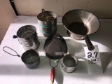 Antique sifters and strainers
