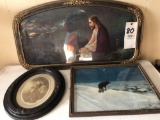 Antique pictures and frames