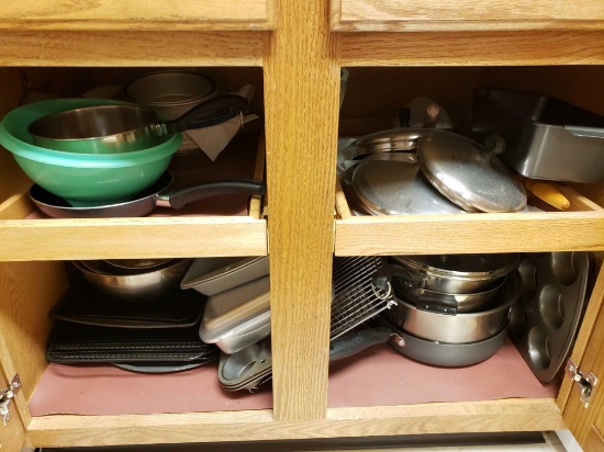 Contents of Lower Kitchen Cabinets amd Drawers