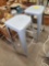 Pair metal bar stools