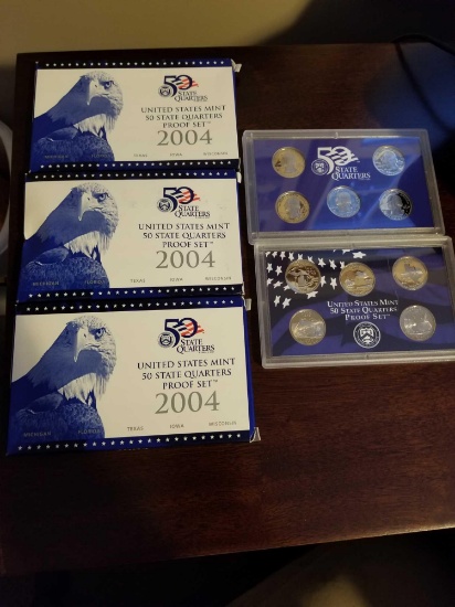 2004 quarter proof sets, bid x 5