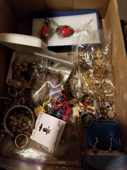 Box of costume jewelry