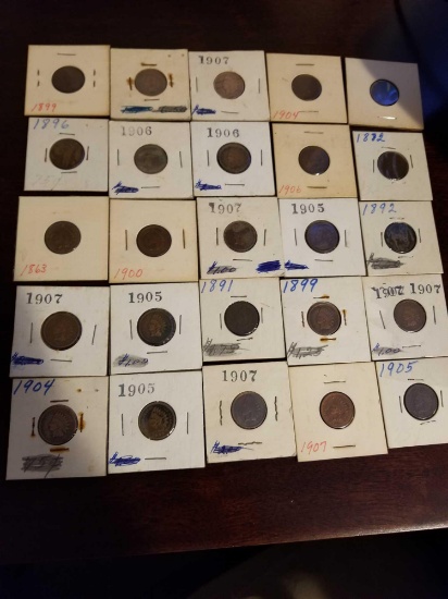 Indian head cents, bid x 20