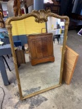 Large ornate gold frame mirror