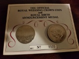 Royal Crown coin and Royal birth medal