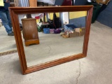 Large cherry framed mirror