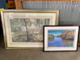 2 signed framed pieces of artwork