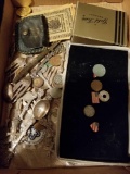 Collector spoons, misc. coins