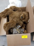 Box full. of teddy bears, large polar bear