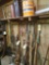 Assorted yard tools, pipe wrenched, jeep cans