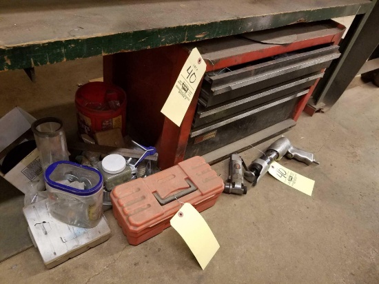 Pneumatic tools, craftsman tool box, hardware