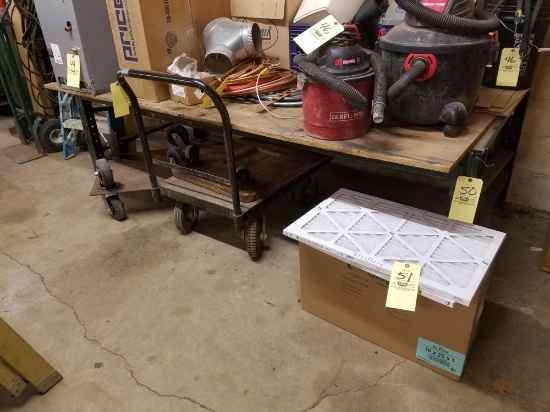 Work table made of pallet shelving, (Contents not included)