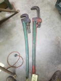 Pair of large 48inch pipe wrenches