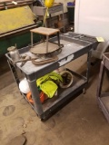 Poly cart and safety gear, shop stool