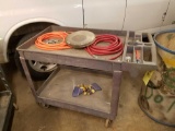 Poly cart with themometer, air hose and fittings