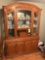 Very nice quality Carved oak two-pc. hutch