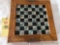 Nice Carved Chess set/oriental inlaid board