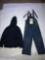 Attic Racer youth size 10-12 bibs and Faded Glory size L 10-12 coat