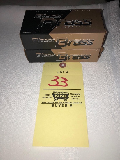 (2) boxes Blazer Brass 9mm Luger Ammo