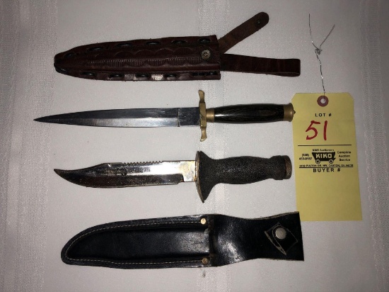 (2) sheath knives