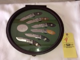 NWTF (6) Knife collector set with display case