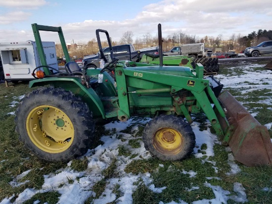 JD 970 tractor with 80 inch loader/bucket, 4WD, 3 pt, 540 PTO, unknown hours