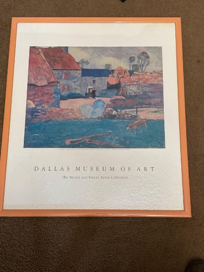 Paul Gauguin 1980 Dallas Museum poster, 30 3/8" x 26 1/2" frame.