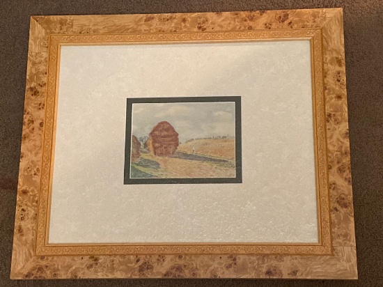 Alfred Sisley offset litho, "Les Impressioniste", limited edition of 1,000. 20.75 x 24.5 frame, 9 x